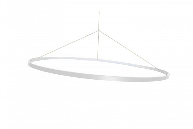 Halo Single LED Pendant Light Large - White - Lighting Superstore