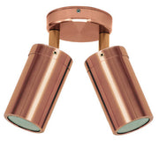 Wooyung GU10 Adjustable Twin Spotlight Solid Copper