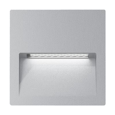 Zac Square 5000K 4w Silver Wall/Step Light